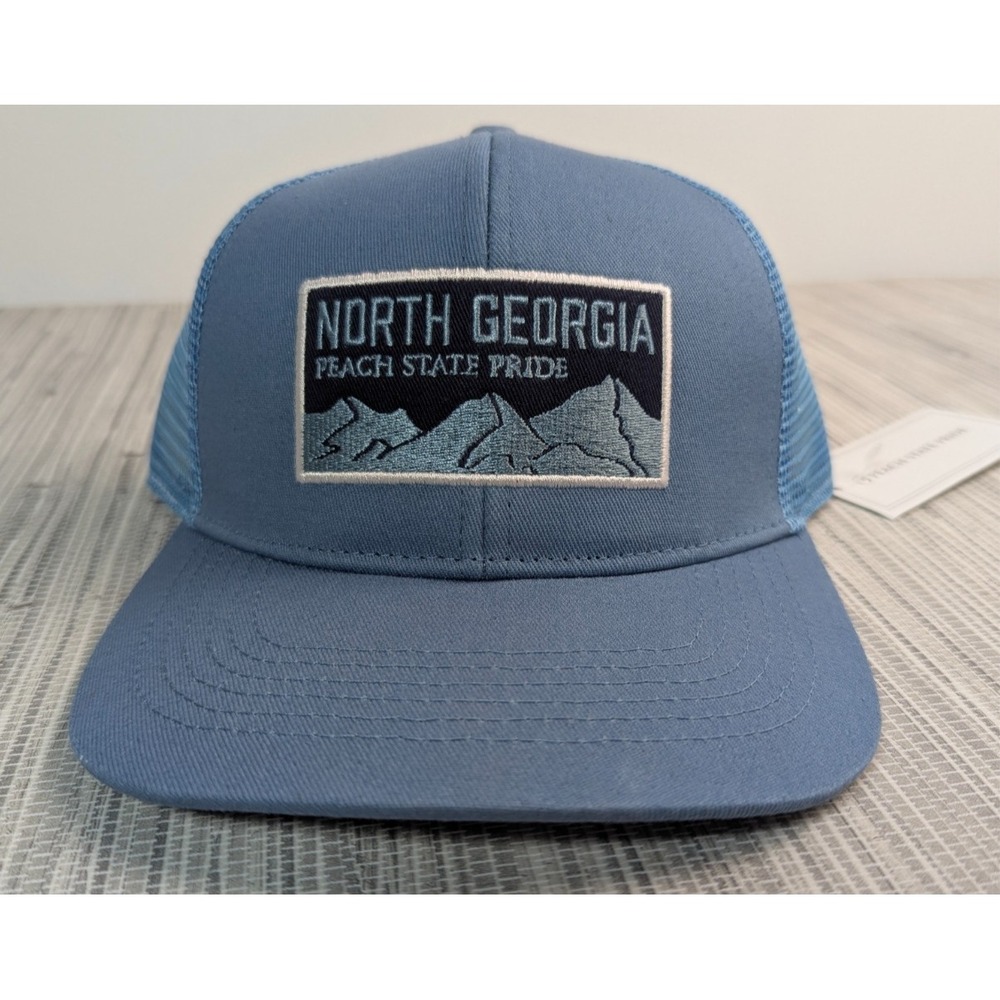 Peach State Pride North Georgia Trucker Hat Blue Mesh Snapback NWT New